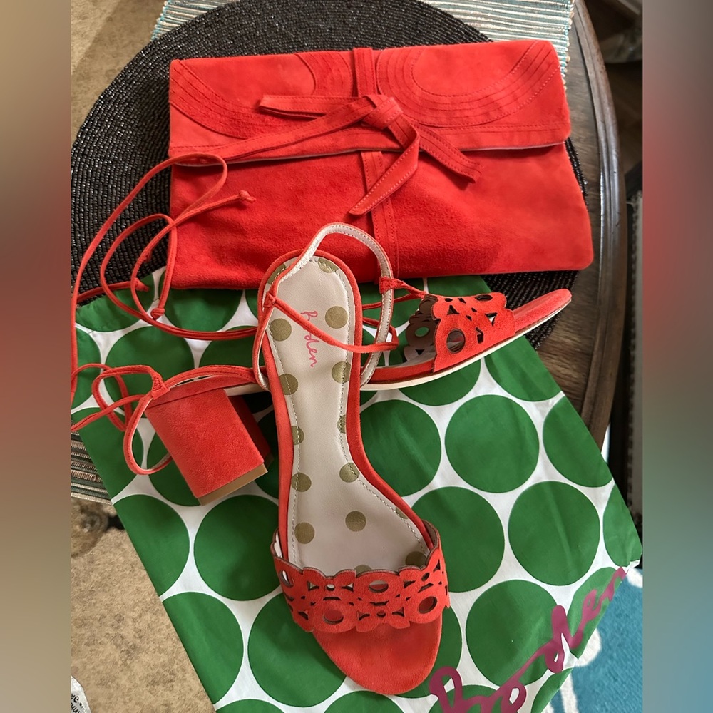 BODEN Jocelyn Mid Heels & Octavia Clutch - Size 39/US 8 - Picture 8 of 15